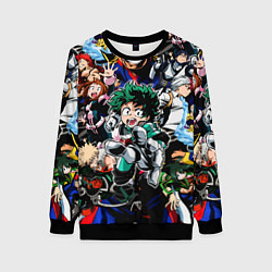 Свитшот женский Моя геройская академия, цвет: 3D-черный