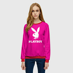 Свитшот женский PLAYBOY, цвет: 3D-красный — фото 2