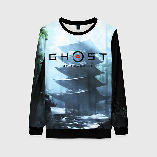 Женский свитшот Ghost of Tsushimа / 3D-Черный – фото 1