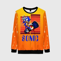 Свитшот женский Sonic - Соник, цвет: 3D-черный