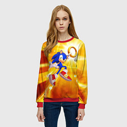Свитшот женский Sonic, цвет: 3D-красный — фото 2