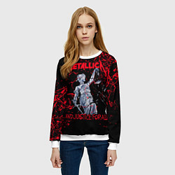 Свитшот женский Metallica, цвет: 3D-белый — фото 2