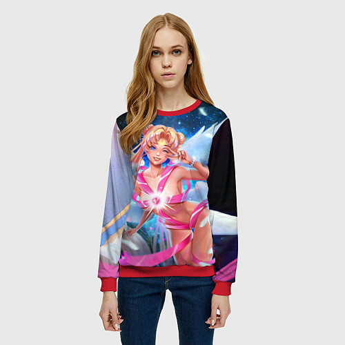 Женский свитшот HI / 3D-Красный – фото 3