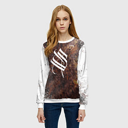 Свитшот женский Stigmata logo, цвет: 3D-белый — фото 2