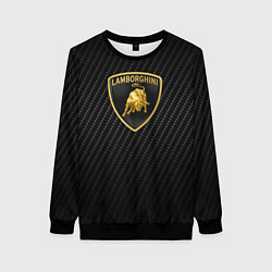 Свитшот женский Lamborghini logo n carbone, цвет: 3D-черный