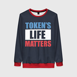 Свитшот женский TOKENS LIFE MATTERS, цвет: 3D-красный