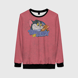 Свитшот женский Tom and Jerry - friends, цвет: 3D-черный