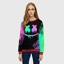 Свитшот женский Marshmello, цвет: 3D-красный — фото 2