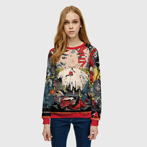 Женский свитшот AKIRA / 3D-Красный – фото 3