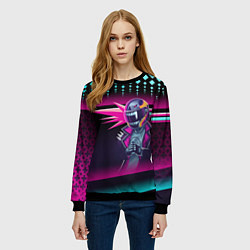 Свитшот женский НЕОНОВЫЙ ГОНЩИК, цвет: 3D-черный — фото 2