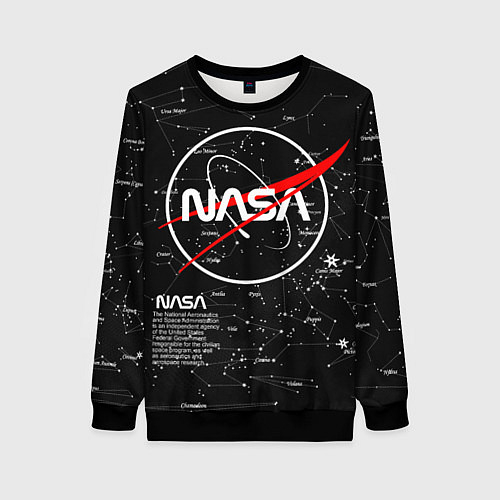 Женский свитшот NASA / 3D-Черный – фото 1