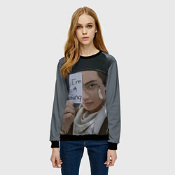 Свитшот женский BTS, цвет: 3D-черный — фото 2