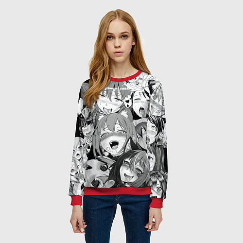 Женский свитшот АХЕГАО / 3D-Красный – фото 3