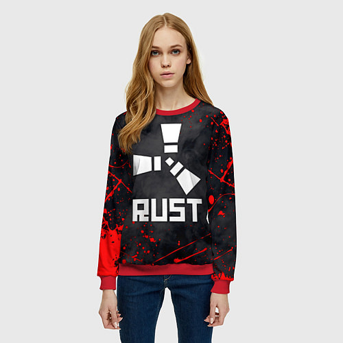 Женский свитшот RUST / 3D-Красный – фото 3