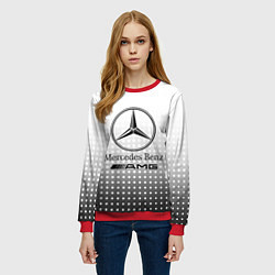 Свитшот женский Mercedes-Benz, цвет: 3D-красный — фото 2