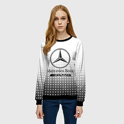Свитшот женский Mercedes-Benz, цвет: 3D-черный — фото 2