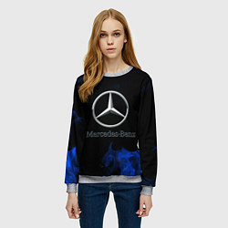 Свитшот женский Mercedes, цвет: 3D-меланж — фото 2