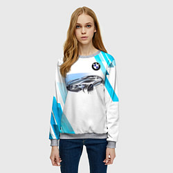 Свитшот женский BMW, цвет: 3D-меланж — фото 2