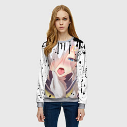 Свитшот женский AHEGAO, цвет: 3D-меланж — фото 2