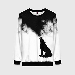 Свитшот женский Galaxy wolf, цвет: 3D-черный