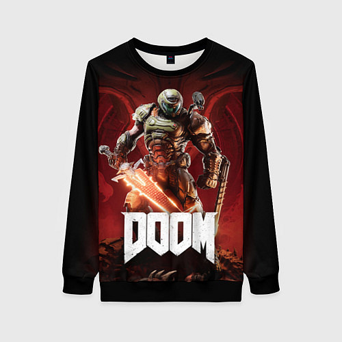 Женский свитшот Doom / 3D-Черный – фото 1