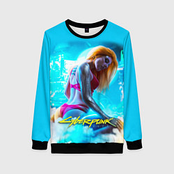 Свитшот женский CYBERPUNK 2077, цвет: 3D-черный