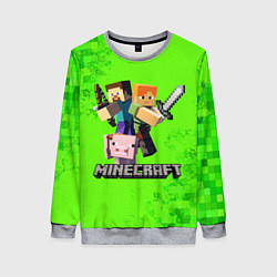 Свитшот женский MINECRAFT, цвет: 3D-меланж