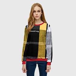 Свитшот женский Тёпленький плед, цвет: 3D-красный — фото 2