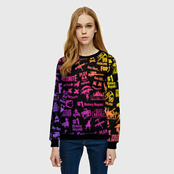 Свитшот женский FORTNITE PARTY EVENT, цвет: 3D-черный — фото 2