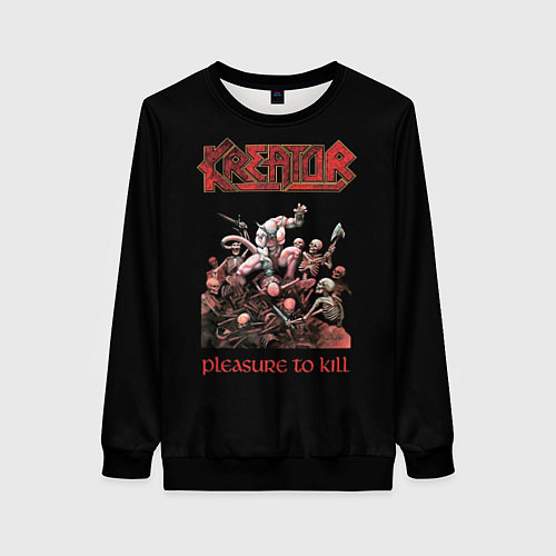 Женский свитшот Kreator / 3D-Черный – фото 1