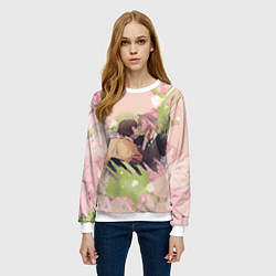 Свитшот женский Дазай и Чуя, цвет: 3D-белый — фото 2