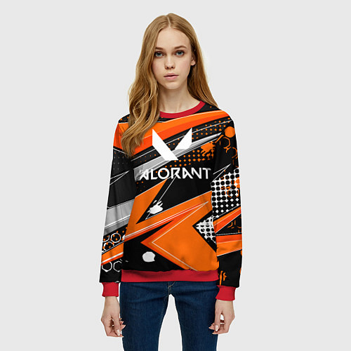 Женский свитшот Valorant / 3D-Красный – фото 3