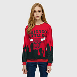 Свитшот женский Chicago Bulls, цвет: 3D-красный — фото 2