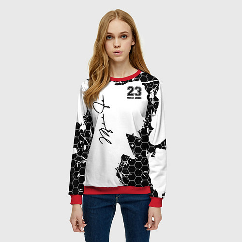 Женский свитшот Michael Jordan 23 / 3D-Красный – фото 3