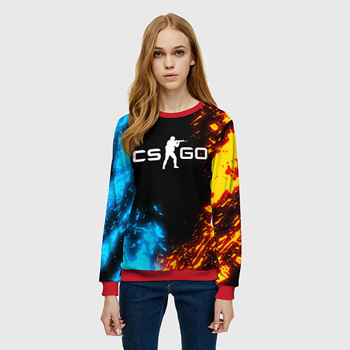Женский свитшот CS GO / 3D-Красный – фото 3