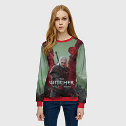 Свитшот женский The Witcher 5-летие, цвет: 3D-красный — фото 2
