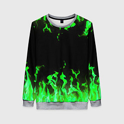Женский свитшот GREEN FIRE ОГОНЬ