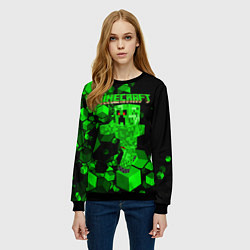 Свитшот женский Minecraft, цвет: 3D-черный — фото 2