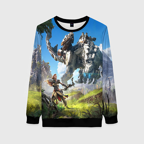 Женский свитшот HORIZON ZERO DAWN / 3D-Черный – фото 1