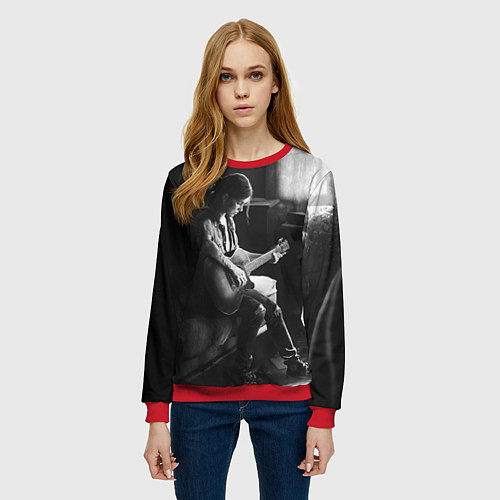 Женский свитшот THE LAST OF US PART 2 ЭЛЛИ / 3D-Красный – фото 3