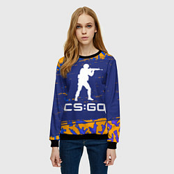 Свитшот женский CS GO КС ГО, цвет: 3D-черный — фото 2