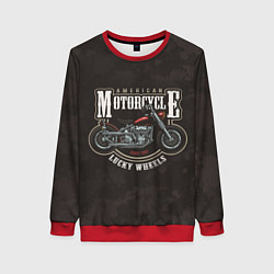 Свитшот женский American Motorcycle Z, цвет: 3D-красный