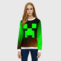 Свитшот женский MINECRAFT МАЙНКРАФТ, цвет: 3D-белый — фото 2