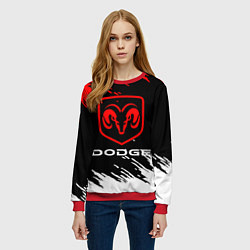 Свитшот женский DODGE, цвет: 3D-красный — фото 2