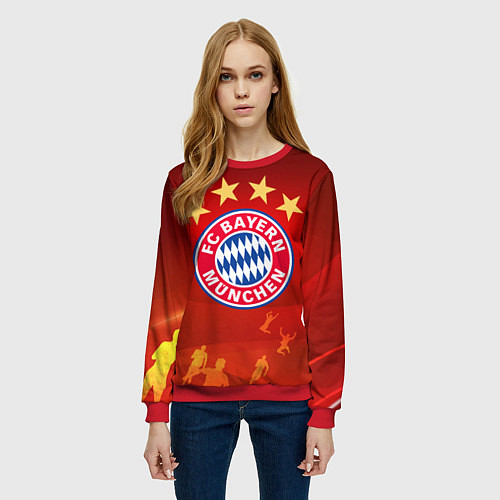 Женский свитшот BAYERN MUNCHEN / 3D-Красный – фото 3