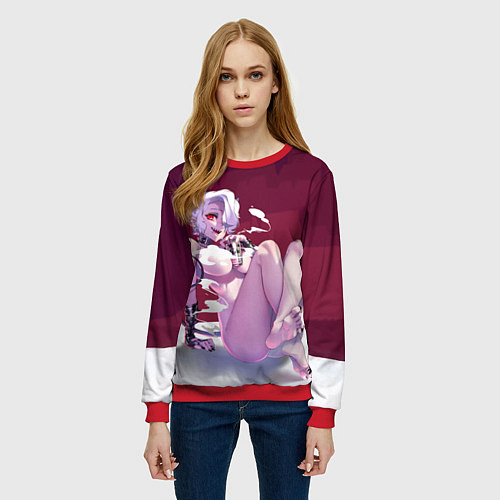 Женский свитшот ХЕЛЛТЕЙКЕР / 3D-Красный – фото 3