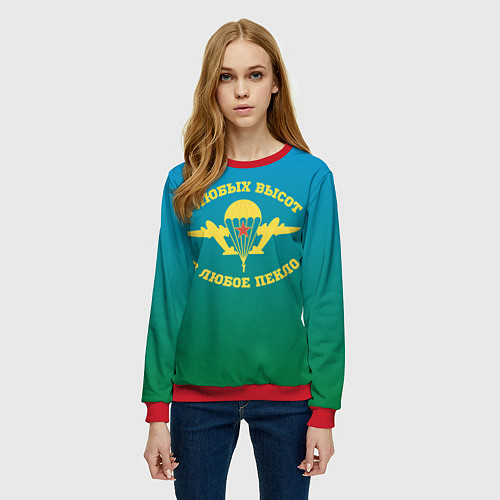 Женский свитшот ВДВ / 3D-Красный – фото 3