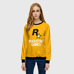 Свитшот женский Рокстар, цвет: 3D-черный — фото 2