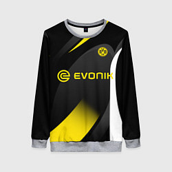 Свитшот женский BORUSSIA DORTMUND, цвет: 3D-меланж