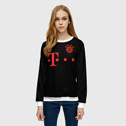Свитшот женский FC Bayern Munchen 20-21 - black, цвет: 3D-белый — фото 2